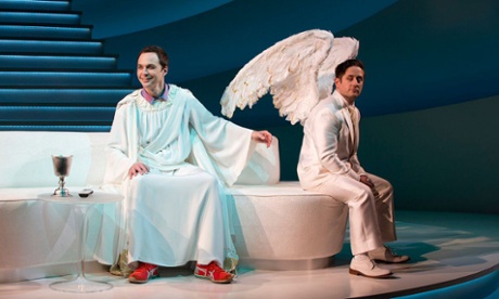 Holy realistic: Jim Parsons, left, and Christopher Fitzgerald, in An Act of God by David Javerbaum.