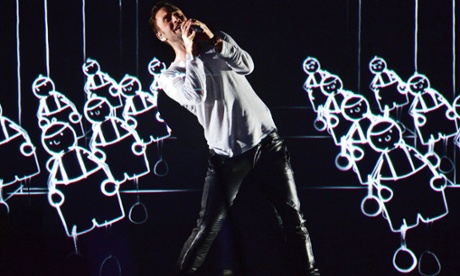 Mans Zelmerlow representing Sweden performs his song after his victory at the Grand Final of the 60th Eurovision Song Contest 2015