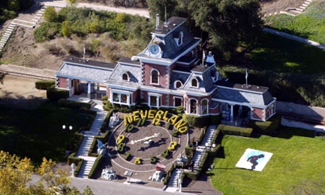 An aerial view of Michael Jackson's Neverland ranch, photographed in 2003
