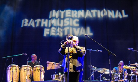 Hugh Masekela at Bath music festival 2015