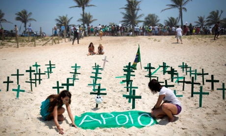 protestors in brazil mourn the death of nature