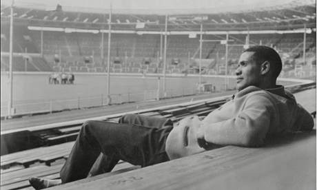 Albert Johanneson at Wembley a couple of days before the Cup Final.