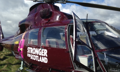 SNP leader Nicola Sturgeon's helicopter