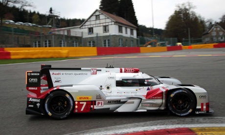 The Audi of Marcel Fässler, André Lotterer and Benoît Tréluyer 