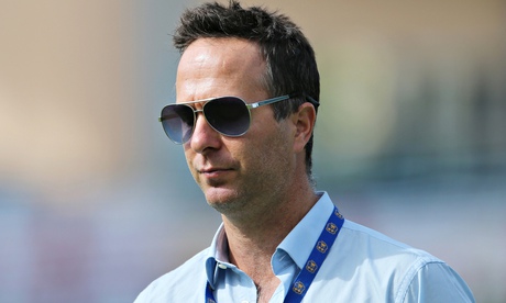 Michael Vaughan, the former England captain, during the second Test in Grenada.