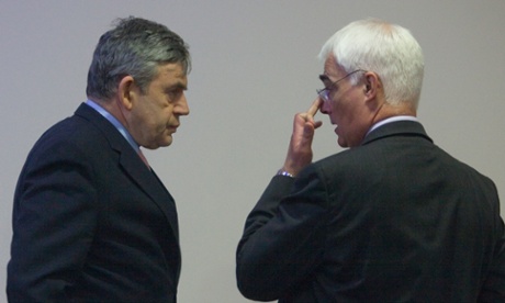 The then prime minister, Gordon Brown, and the then chancellor, Alistair Darling, picture during Labour's 2010 general election campaign.