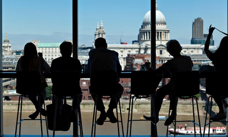 The London skyline from the cafe at Tate Modern in London. 'Funding for the arts must not stay ring-