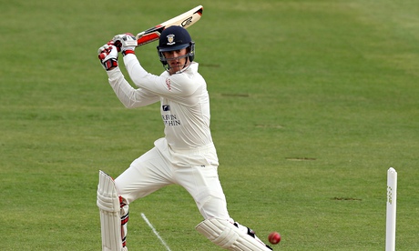 Durham's Keaton Jennings hit some flashing drives in an attempt to defy Middlesex 