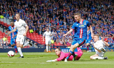 Inverness Caledonian Thistle's Marley Watkins slots home the opening goal.