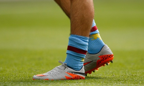 In a throwback to the days of Glenn Hoddle,  Jack Grealish is not wearing shin pads during the game.