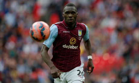 Aston Villa’s Christian Benteke had a quiet and ineffectual game.
