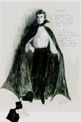 Julie Harris's sketch for the 1979 film version of Dracula.