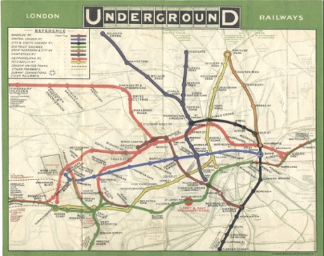 London Underground map from 1908