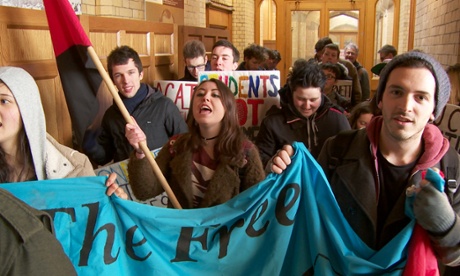 Protesters from Free University of Sheffield occupied Nick Clegg's office.