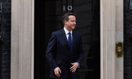 David Cameron outside No 10 Downing Street.