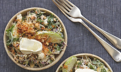 Yotam Ottolenghi's raw sprout and chicory salad with gorgonzola dressing