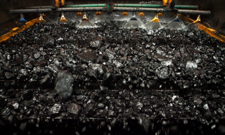Coarse coal form the mine is processed in the wash plant