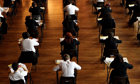 Pupils sitting GCSE exams