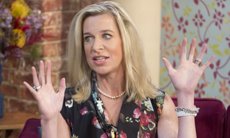 Katie Hopkins with her hands up