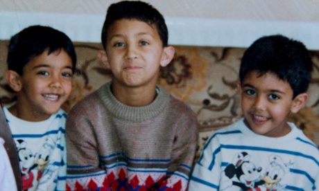 Zahid Mubarek as a child with his twin brothers.