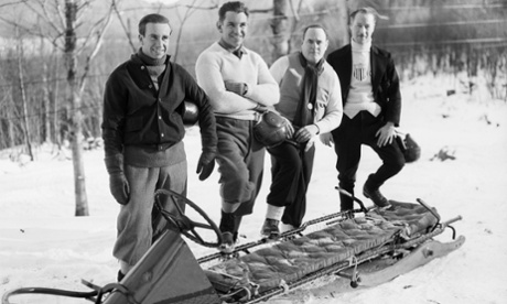 From left: Billy Fiske, Eddie Eagan, Clifford Gray and Jay O'Brien, at Lake Placid in 1932.