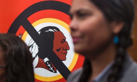 An organization called 'Change the Mascot' holds a news conference urging the Washington Redskins NFL football team to change their name.