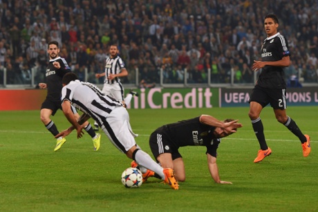Tevez is fouled by Daniel Carvajal for the penalty