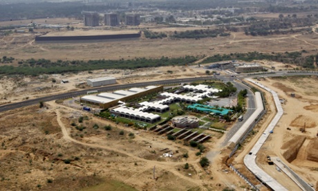 A site under construction at Gift City in Gandhinagar.