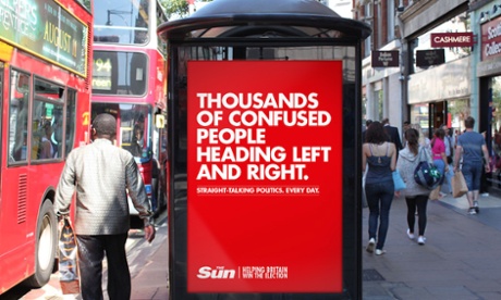 A Sun ad at a London bus stop