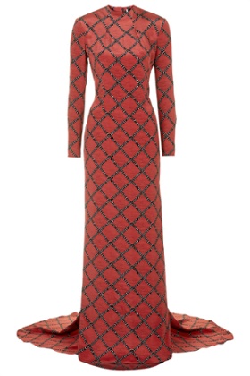 Cut-Out Fishtail Hem Silk Maxi Dress from Topshop