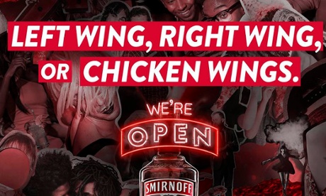 smirnoff left wing right wing chicken wings election 2015
