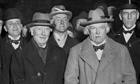 HH Asquith (front left) and his successor David Lloyd George