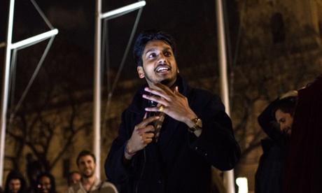 Ahir Shah at his Parliament Square gig.