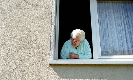 pension at window