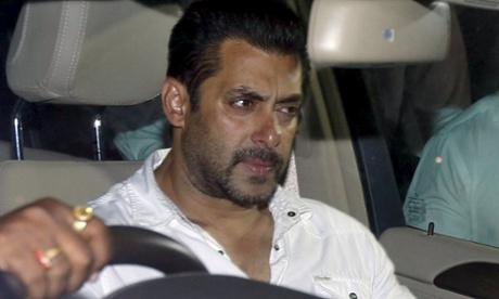 Salman Khan leaves court in Mumbai, India, after his conviction for culpable homicide.