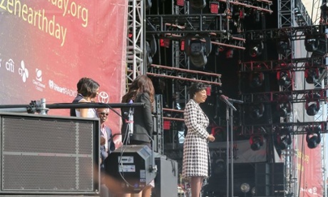 A quarter of a million people came together on the National Mall in Washington on world earth day.