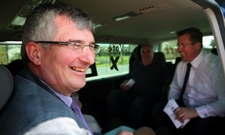 Tom Elliott, Ulster Unionist party candidate, campaigning in Fermanagh and South Tyrone.