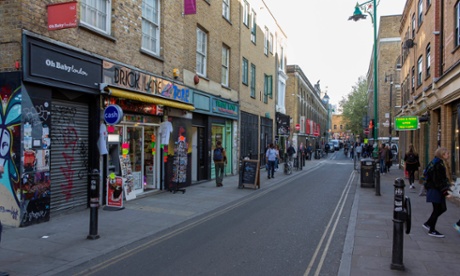 Alan Miller's launch of the Vibe bar 20 years ago helped turn Brick Lane, pictured, into a creative and cultural centre in east London.