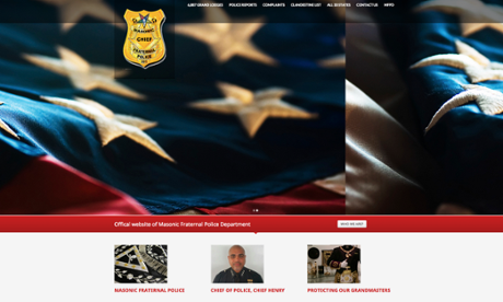 masonic fraternal police department website screengrab