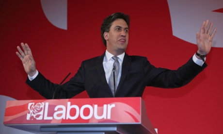 Labour leader Ed Miliband speaks during a campaign rally at Leeds City Museum on the last day of campaigning.
