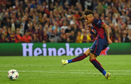 Neymar scores the third.