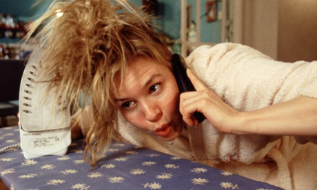 Still from Bridget Jones: The Edge of Reason, Bridget is ironing her hair.