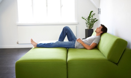 Man on a sofa bed