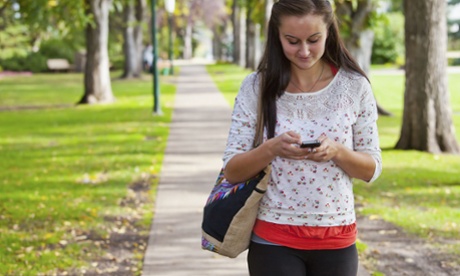 Young woman using a smartphone