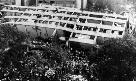 Edificio de Tlatelolco collapsed during the 1985 earthquake, leaving up to 300 people dead.