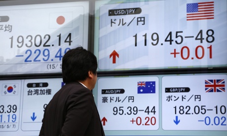 Global markets dropped on Thursday after the US  Federal Reserve chief fanned fears about the American economy.