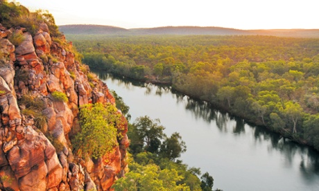 Katherine River from the top at sunset.
