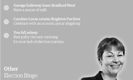 Other election bingo card