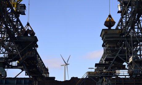 Coal is being unloaded at a terminal at   Mittellandkanal  , Germanys largest Federal waterways, at the coal-fired Kraftwerk Mehrum power plant at Haemelerwald on March 12, 2015 near Sehnde, Germany.