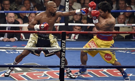 mayweather punching pacquiao